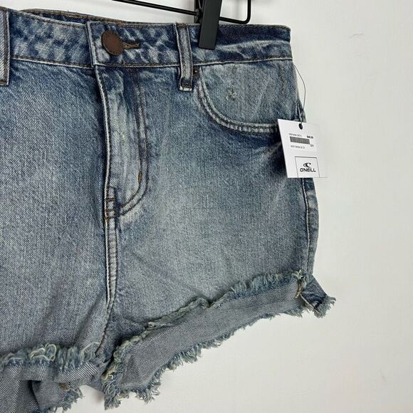 O’Neill High Rise Marina Cutoff Frayed Hem Jean Shorts 28 NWT boho festival stre - Picture 3 of 13